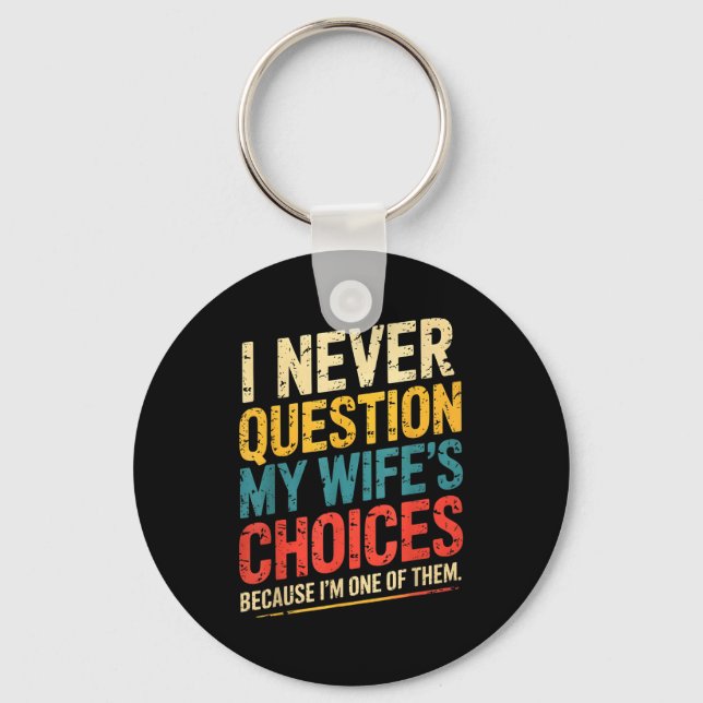 Funny Groovy Dad Joke Quote For Husband Fathers Da Key Ring (Front)