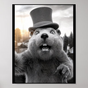 Funny Ground Hog Day Woodchuck Funny Groundhog Sel Poster