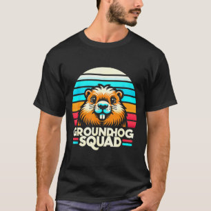 Funny Groundhog Day 2025 Vintage Retro Ground Hog T-Shirt