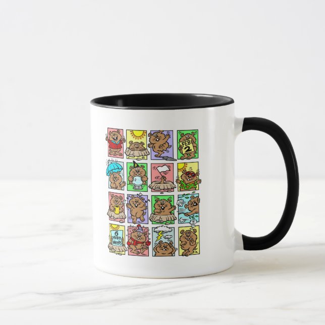 Funny Groundhog Day Cartoons Mug (Right)