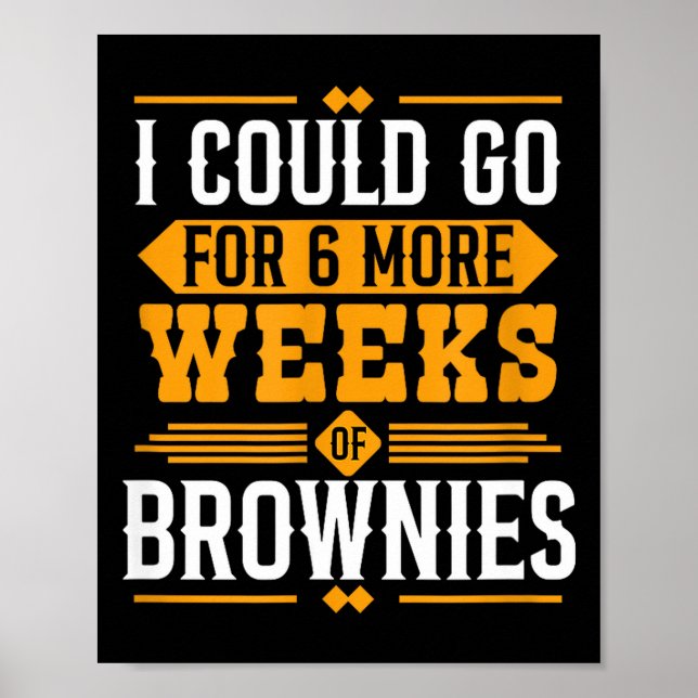 Funny Groundhog Day Dessert Design - 6 More Weeks  Poster (Front)