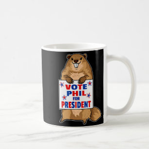 Funny Groundhog Day Shirt - Patriotic Graphic Art Coffee Mug