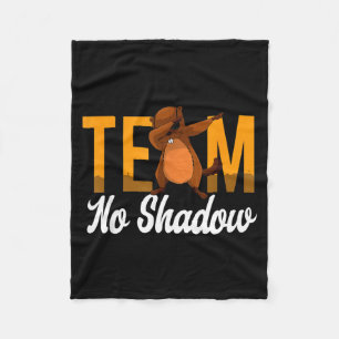 Funny Groundhog Day Team No Shadow Dabbing Animal Fleece Blanket