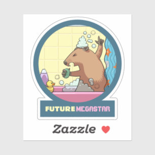 Funny Groundhog Future Megastar Shower Cartoon