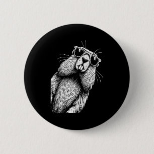 Funny Groundhog Lover Woodchuck Groundhog Day 6 Cm Round Badge