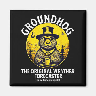 Funny Groundhog Meteorology Groundhog Day Groundho Magnet