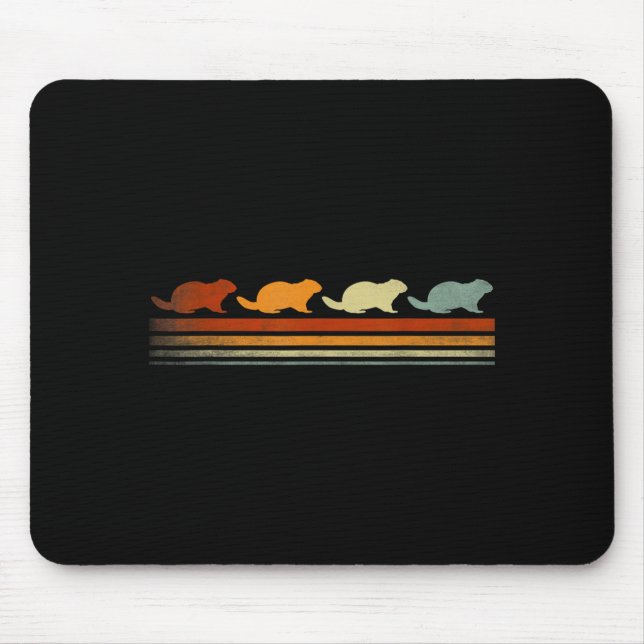 Funny Groundhog Retro Groundhog Funny Groundhog Lo Mouse Pad (Front)