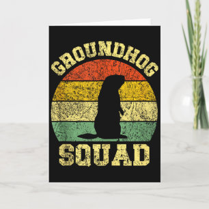 Funny Groundhog Squad Design Happy Groundhog Day 2 Card