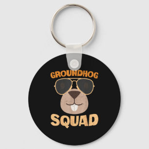 Funny Groundhog Squad Happy Groundhog Day 2025 _1 Key Ring