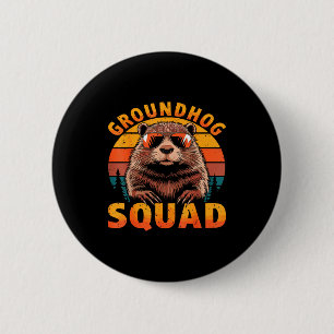 Funny Groundhog Squad Happy Groundhog Day 2025 6 Cm Round Badge