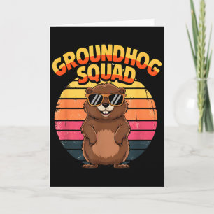 Funny Groundhog Squad Happy Groundhog Day 2025 Men Card