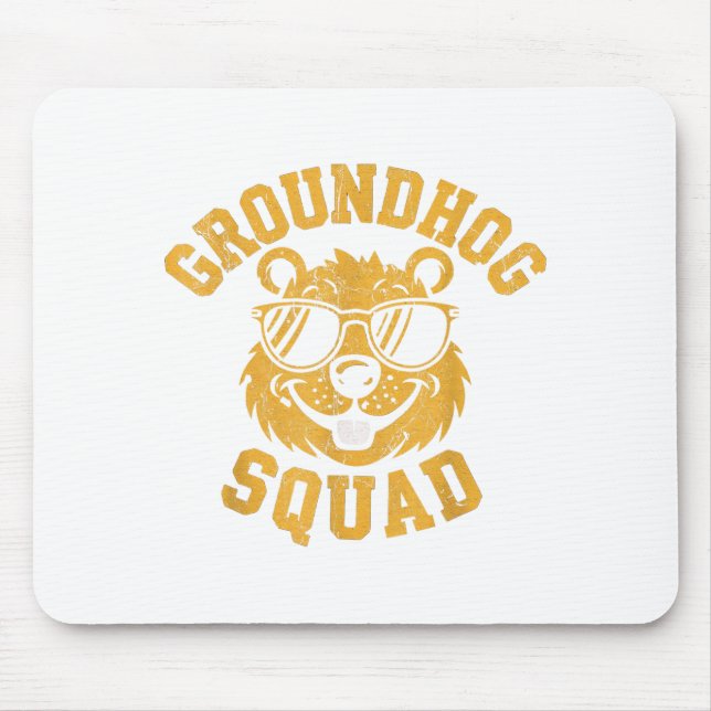 Funny Groundhog Squad Happy Groundhog Day 2025  Mouse Pad (Front)