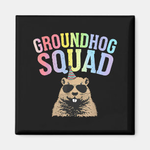 Funny Groundhog Squad Happy Groundhog Day Men Wome Magnet