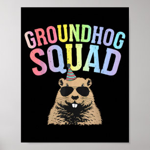 Funny Groundhog Squad Happy Groundhog Day Men Wome Poster