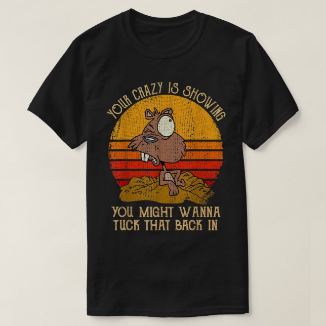 Funny Groundhog Woodchuck Ground Hog Day Meme Tshi T-Shirt (Design Front)