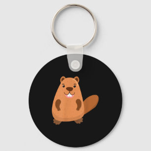 Funny Groundhogs Marmots Ground Squirrel Groundhog Key Ring