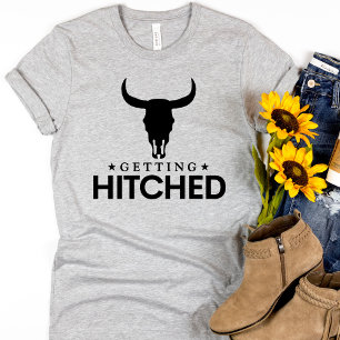 Funny Group Bachelorette Western Getting Hitched T-Shirt