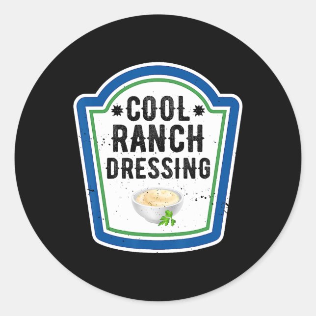 Funny Group Halloween Costume Ranch Dressing Group Classic Round Sticker (Front)