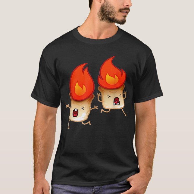 Funny Group Hug Smores Marshmallow Campfire Campin T-Shirt (Front)