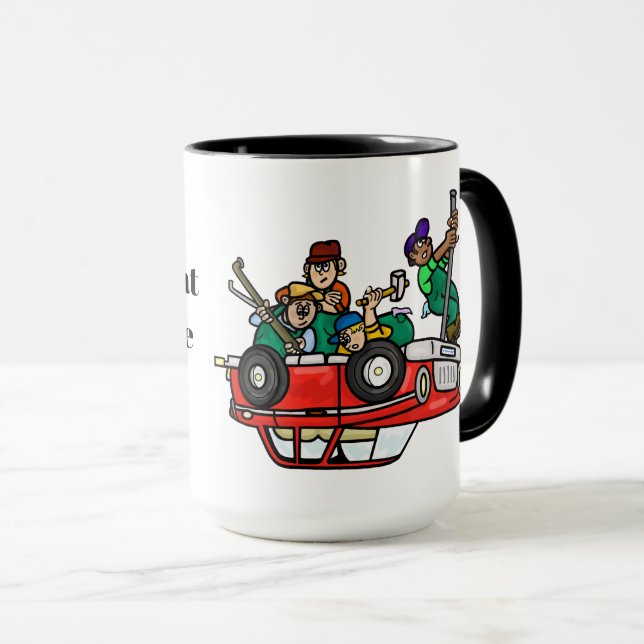 Funny Group of Mechanics Coffee Mug (Front Right)
