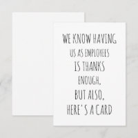 Funny Group Work Card - Card for Boss - Boss's Day