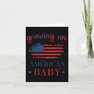 Funny Growing An American Baby Pregnancy 4th Of Ju Card