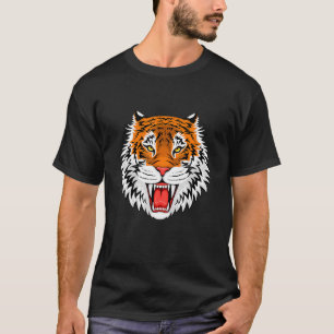 Funny Growling Mouth Open Bengal Tiger Birthday Me T-Shirt