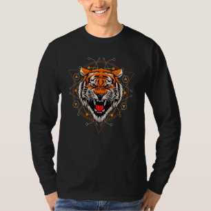 Funny Growling Mouth Open Bengal Tiger Men Women K T-Shirt