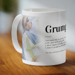Funny Grumpa Definition Grandpa Photo Coffee Mug<br><div class="desc">A perfect gift for a grumpy grandpa featuring 2 family photos of the grandchildren,  and a funny definition term of the word Grumpa that can easily be personalised.</div>