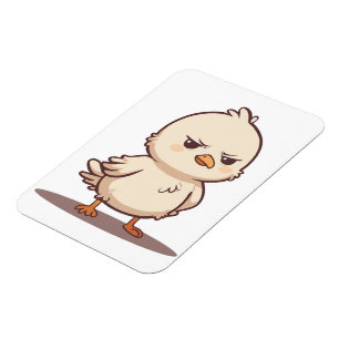 Funny Grumpy Baby Bird Kawaii Cartoon Magnet