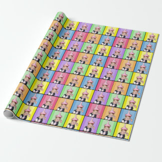 Funny grumpy baby wrapping paper