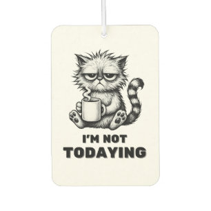 Funny Grumpy Cat Coffee Car Accessory  Car Air Freshener