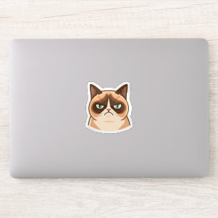 Funny Grumpy Cat-Cute Kawaii Angry Cat Cartoon