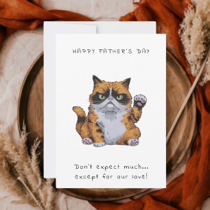 Funny Grumpy Cat Father's Day Card