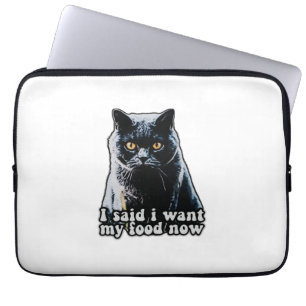Funny grumpy cat meme for cat owners and lovers laptop sleeve