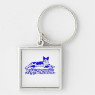Funny grumpy cat meme for cat owners & lovers key ring