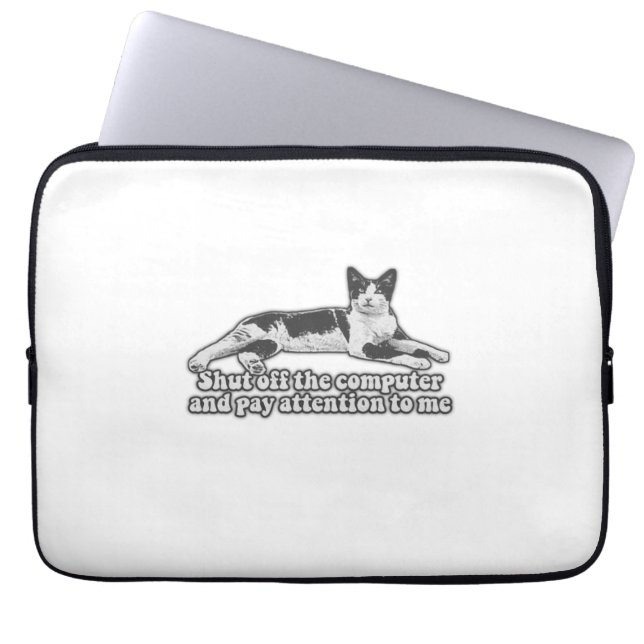 Funny grumpy cat meme for kitten lovers &cat owner laptop sleeve (Front)