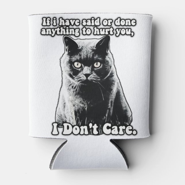 Funny grumpy cat meme for kitten persons & owners can cooler (Front)