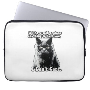 Funny grumpy cat meme for kitten persons & owners laptop sleeve