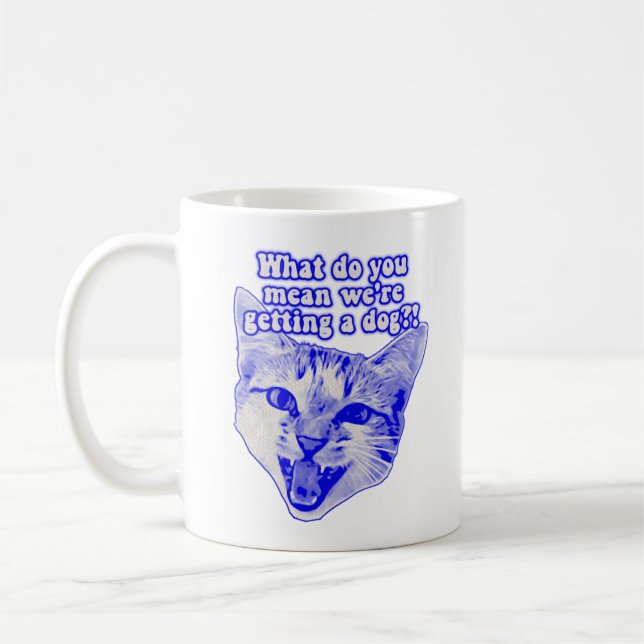 Funny grumpy cat meme for kitty and cat lovers coffee mug (Left)