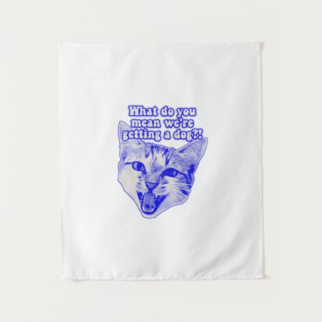 Funny grumpy cat meme for kitty and cat lovers tapestry (Front)