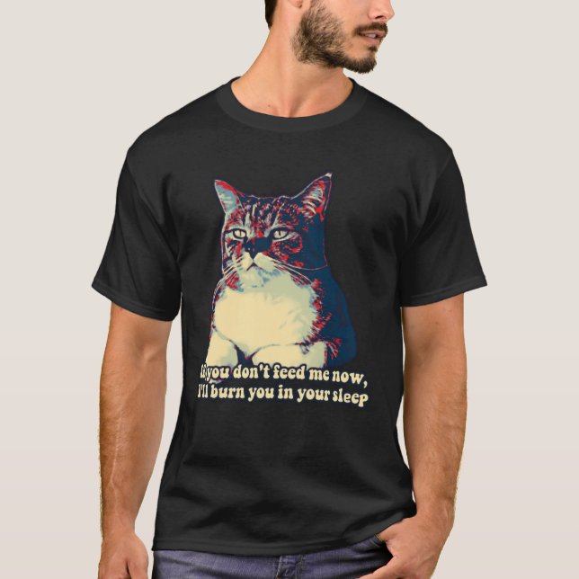 Funny grumpy cat meme for kitty owners and lovers T-Shirt (Front)