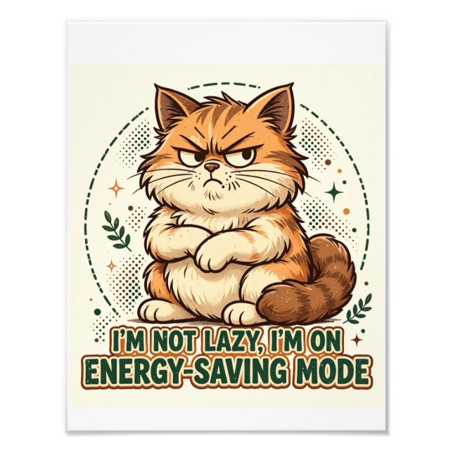 Funny Grumpy Cat Photo Enlargement & Wall Art (Front)