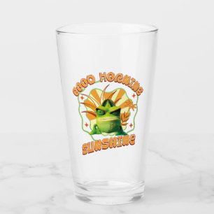 Funny Grumpy Chameleon Morning Humour Glass