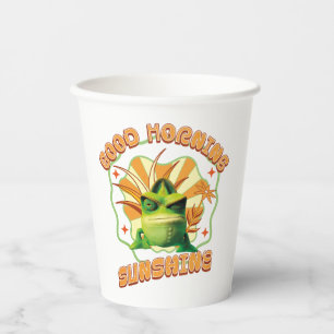 Funny Grumpy Chameleon Morning Humour Paper Cups
