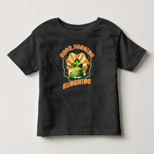 Funny Grumpy Chameleon Morning Humour Toddler T-Shirt