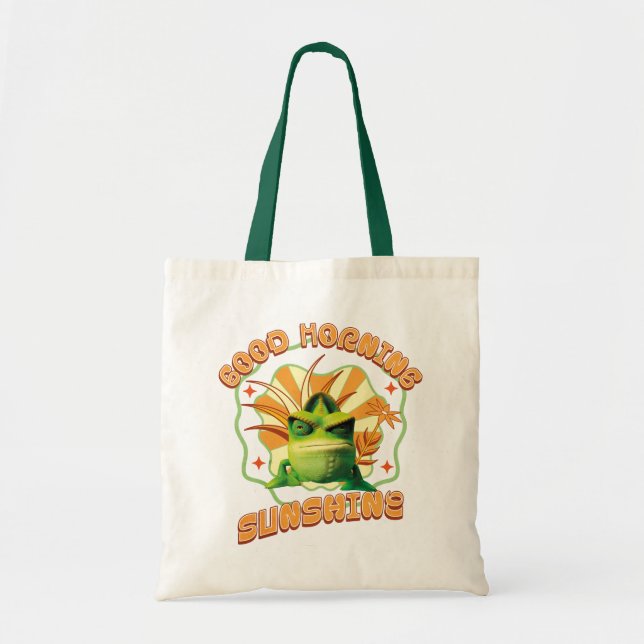 Funny Grumpy Chameleon Morning Humour Tote Bag (Front)
