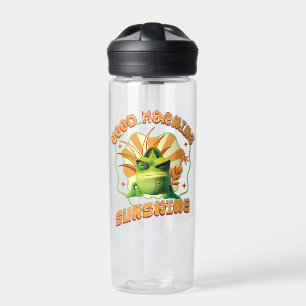 Funny Grumpy Chameleon Morning Humour Water Bottle