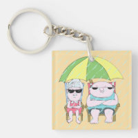 Funny Grumpy Couple at the Beach