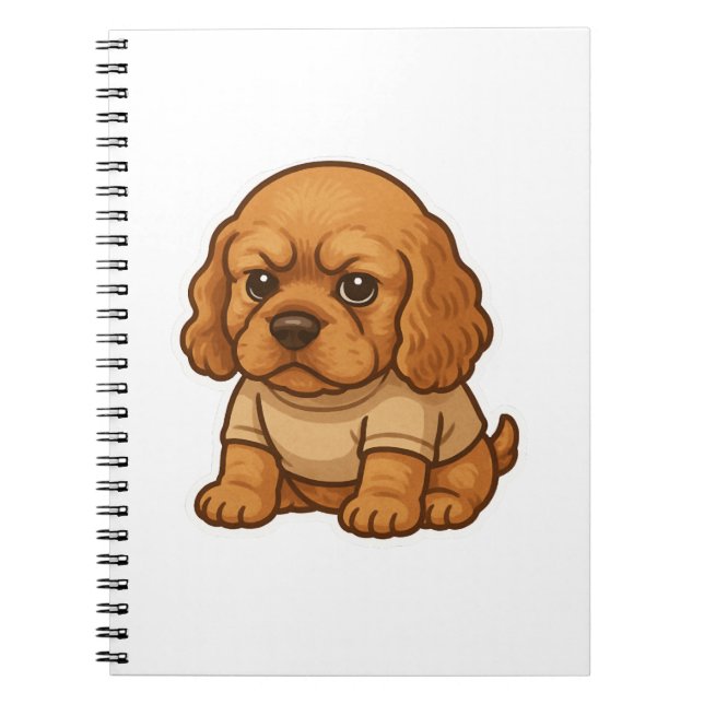 Funny Grumpy Dog Personalised Gift Custom T-shirt  Notebook (Front)